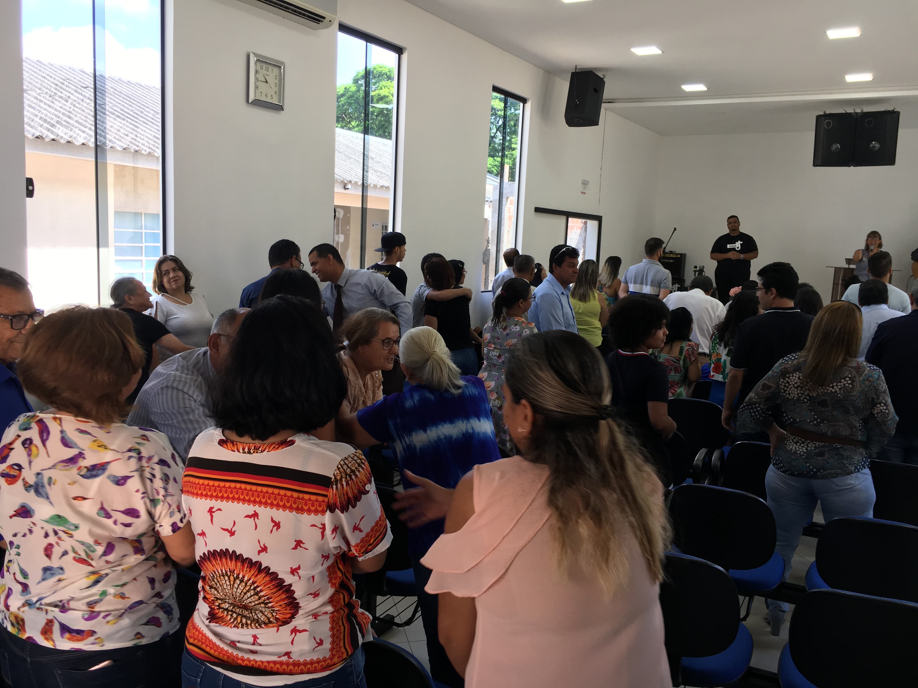 Momento de comunhão no culto
